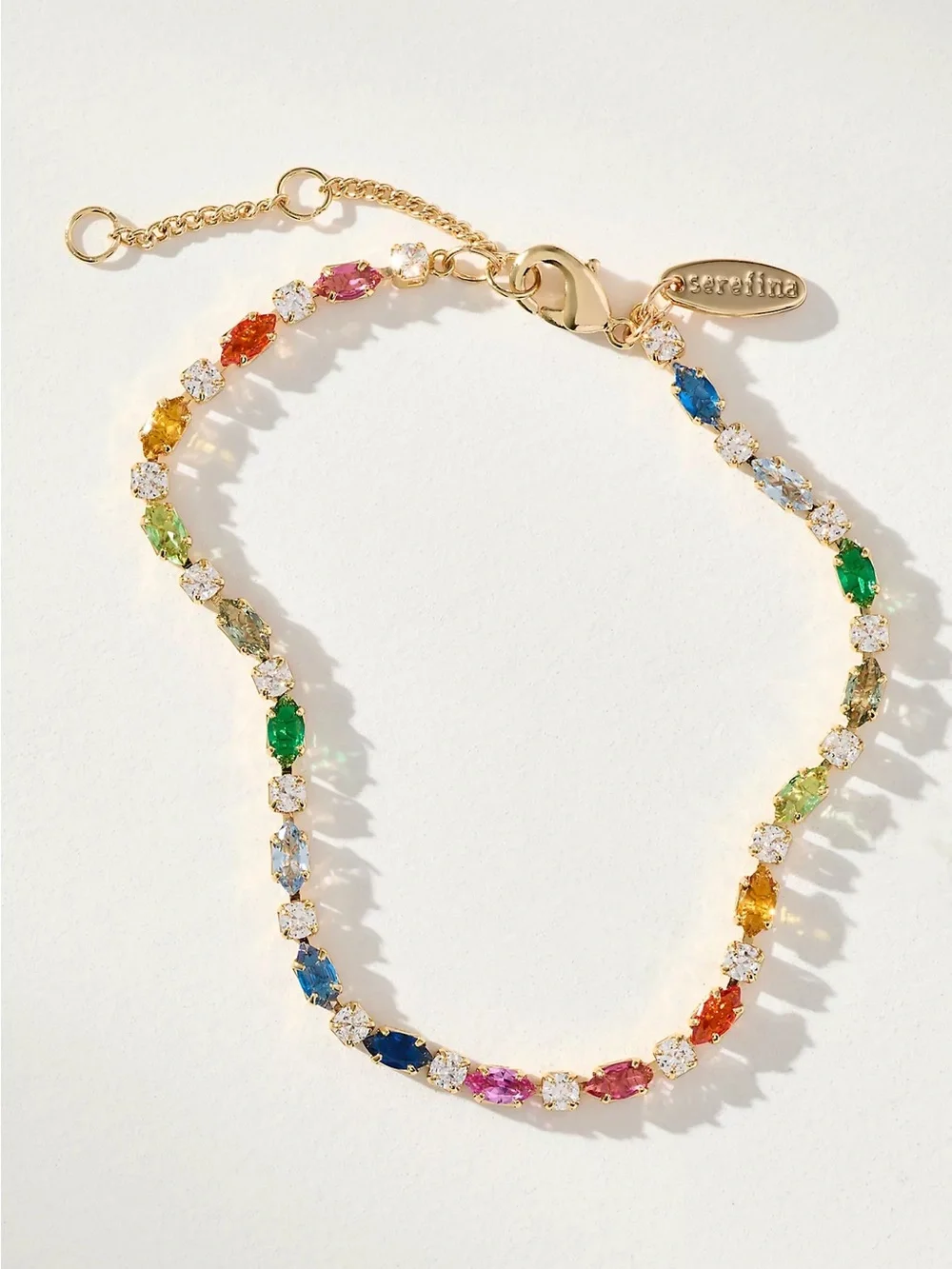 Anthropologie Colorful Crystal Tennis Bracelet - NWT